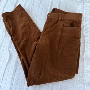 J. Crew Men's Dark Tan Corduroy Pants
